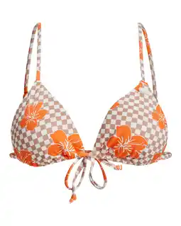 Decathlon Triangel-Bikinioberteil MINI HULA STRAPPY TRI Braun Dames aanbieding