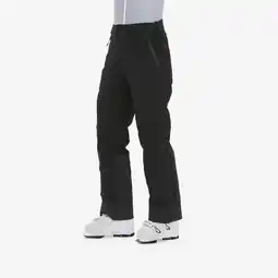 Decathlon Uniseks skibroek met lange ritsen opzij voor wedstrijdskiën 980 zwart aanbieding