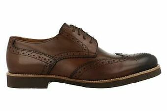 Berca Shoes Dozo Geklede Veterschoen Heren Volledig Leder Ultra Light - Bruin aanbieding