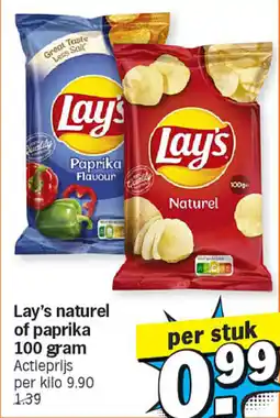 Albert Heijn Lay's Naturel of Paprika aanbieding