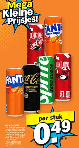Albert Heijn Fanta orange of orange zero sugar aanbieding