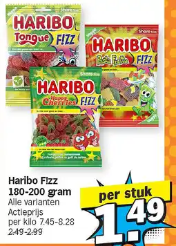 Albert Heijn Haribo F!zz 180-200 gram aanbieding