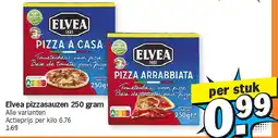 Albert Heijn Elvea pizzasauzen 250 gram aanbieding