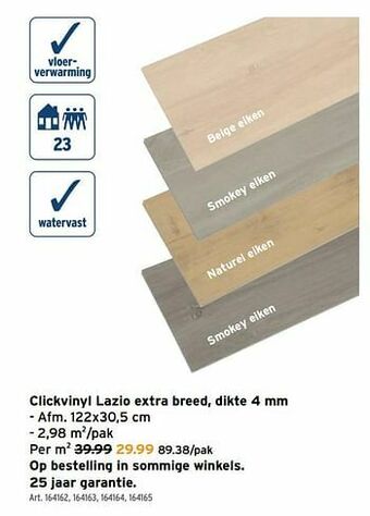 GAMMA Clickvinyl lazio extra breed aanbieding