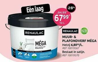 Brico Muur- + plafondverf méga aanbieding