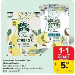 Carrefour Bruisende limonade Chic Maison Perrier aanbieding