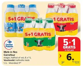 Melk in fl es Carrefour