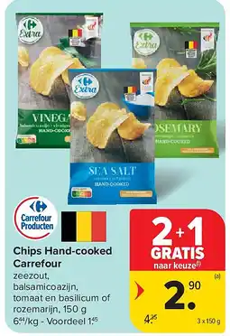 Carrefour Chips Hand-cooked Carrefour aanbieding