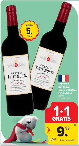Carrefour Frankrijk Bordeaux Graves Château Petit Mouta aanbieding