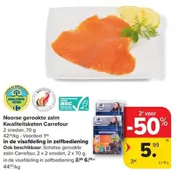 Carrefour Noorse gerookte zalm Kwaliteitsketen Carrefour aanbieding