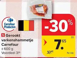 Carrefour Gerookt varkenshammetje Carrefour aanbieding