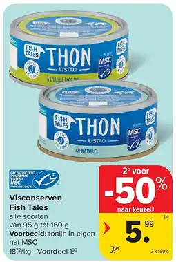 Carrefour Visconserven Fish Tales aanbieding