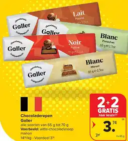 Carrefour Chocoladerepen Galler aanbieding