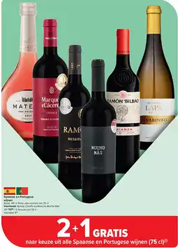 Carrefour Spaanse en Portugese wijnen aanbieding