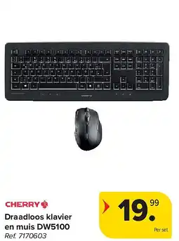 Carrefour Draadloos klavier en muis DW5100 aanbieding