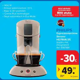 Carrefour Espressomachine Senseo HD7806/35 aanbieding