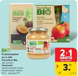 Carrefour Fruitcompotes en in blik Carrefour Bio aanbieding