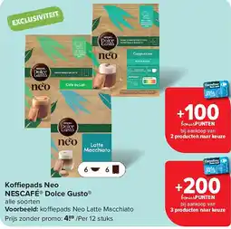 Carrefour Koffiepads Neo NESCAFÉ Dolce Gusto aanbieding