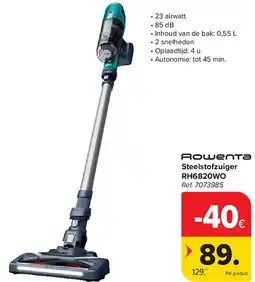 Carrefour Steelstofzuiger RH6820WO aanbieding