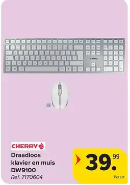 Carrefour Draadloos klavier en muis DW9100 aanbieding