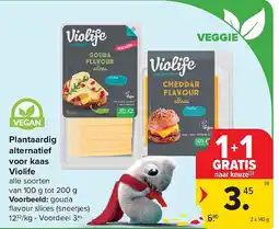 Carrefour Plantaardig alternatief voor kaas Violife aanbieding