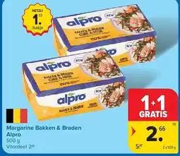 Carrefour Margarine Bakken & Braden Alpro aanbieding
