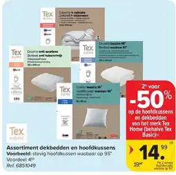 Carrefour Assortiment dekbedden en hoofdkussens aanbieding