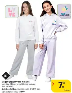 Carrefour Baggy jogger voor meisjes aanbieding