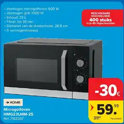 Carrefour Microgolfoven HMG23LMM-25 aanbieding