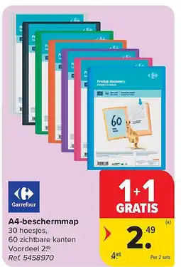 Carrefour A4-beschermmap aanbieding