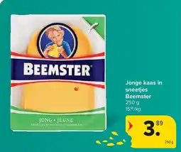 Carrefour Jonge kaas in sneetjes Beemster aanbieding