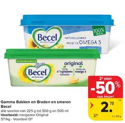 Carrefour Gamma Bakken en Braden en smeren Becel aanbieding