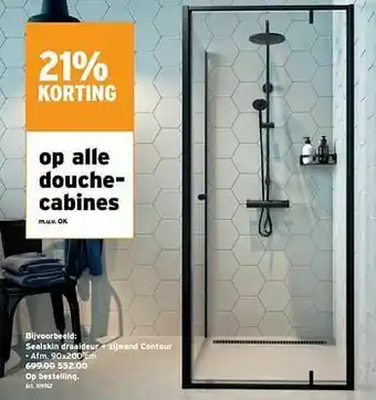 GAMMA Sealskin draaideur + zijwand contour aanbieding