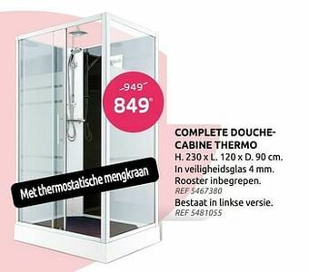 Brico Complete douchecabine thermo aanbieding
