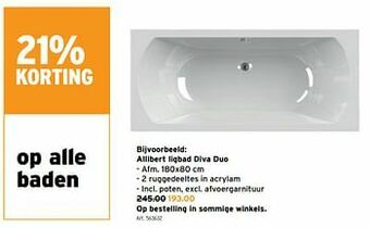 GAMMA Allibert ligbad diva duo aanbieding