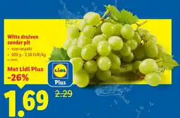 Lidl Witte druiven zonder pit aanbieding