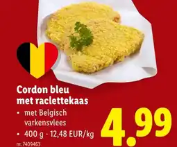 Lidl Cordon bleu met raclettekaas aanbieding