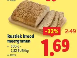 Lidl Rustiek brood meergranen aanbieding