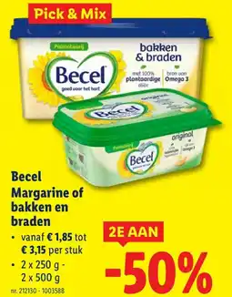 Lidl Margarine of bakken en braden aanbieding