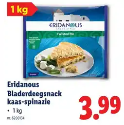 Lidl Bladerdeegsnack kaas-spinazie aanbieding