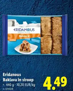 Lidl Baklava in siroop aanbieding