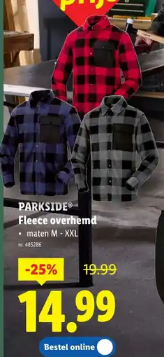 Lidl Fleece overhemd aanbieding