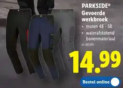 Lidl Gevoerde werkbroek aanbieding