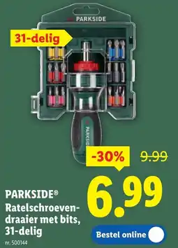 Lidl Ratelschroevendraaier met bits, 31-delig aanbieding