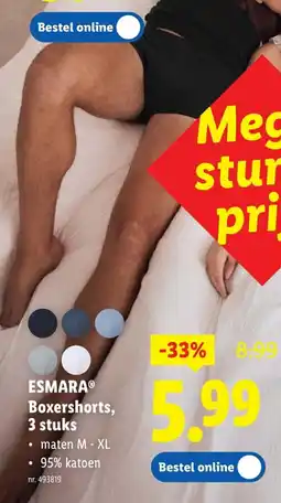 Lidl Boxershorts, 3 stuks aanbieding