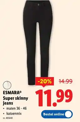 Lidl Super skinny jeans aanbieding