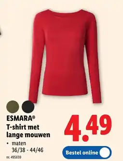 Lidl T-shirt met lange mouwen aanbieding