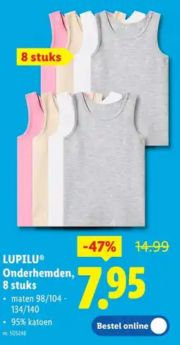 Lidl Onderhemden, 8 stuks aanbieding