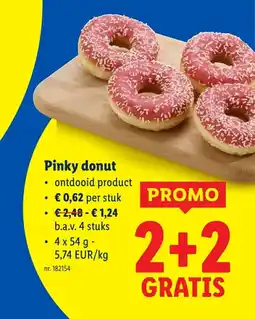Lidl Pinky donut aanbieding