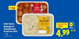 Lidl Balletjes in tomatensaus of vol-au-vent aanbieding